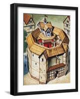 The Globe Theatre-English School-Framed Giclee Print