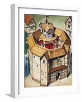 The Globe Theatre-English School-Framed Giclee Print