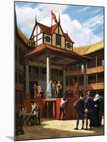 The Globe Theatre-Ralph Bruce-Mounted Giclee Print