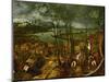 The Gloomy Day, Spring, 1559-Pieter Bruegel the Elder-Mounted Giclee Print