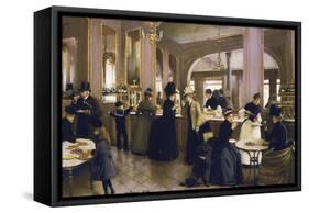 The Gloppe Pastry Shop-Jean Béraud-Framed Stretched Canvas
