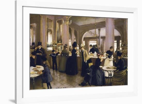 The Gloppe Pastry Shop-Jean Béraud-Framed Art Print