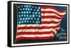 The Glorious Fourth of July, Flag-null-Framed Stretched Canvas