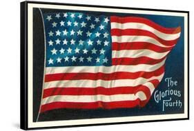 The Glorious Fourth of July, Flag-null-Framed Stretched Canvas