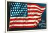 The Glorious Fourth of July, Flag-null-Stretched Canvas