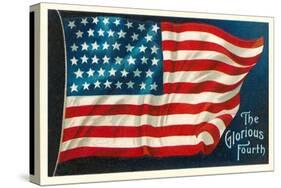 The Glorious Fourth of July, Flag-null-Stretched Canvas