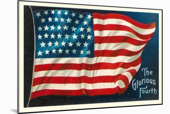 The Glorious Fourth of July, Flag-null-Mounted Art Print