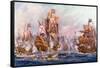 The Glorious Victory of Elizabeth's Seamen over the Spanish Armada, 1588-Charles John De Lacy-Framed Stretched Canvas