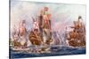 The Glorious Victory of Elizabeth's Seamen over the Spanish Armada, 1588-Charles John De Lacy-Stretched Canvas