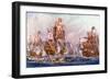 The Glorious Victory of Elizabeth's Seamen over the Spanish Armada, 1588-Charles John De Lacy-Framed Giclee Print