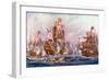The Glorious Victory of Elizabeth's Seamen over the Spanish Armada, 1588-Charles John De Lacy-Framed Giclee Print