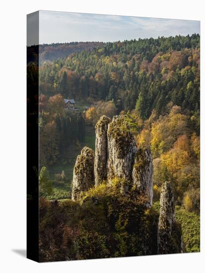 The Glove Rock Formation, Ojcow National Park, Krakow-Czestochowa Upland (Polish Jura), Poland-Karol Kozlowski-Stretched Canvas