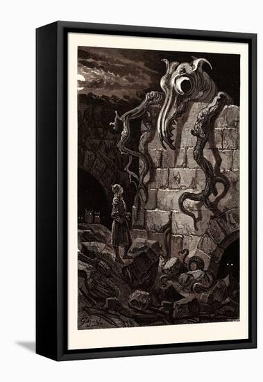 The Gnarled Monster-Gustave Dore-Framed Stretched Canvas