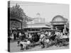 The Goat Carriages, Coney Island, New York, N.Y.-null-Stretched Canvas