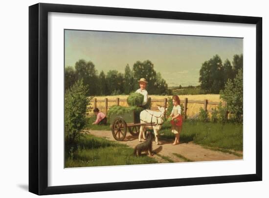 The Goat Cart, 1882-Samuel S. Carr-Framed Giclee Print