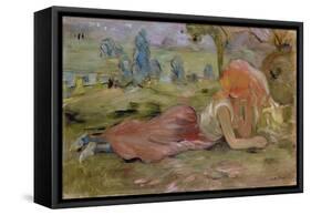 The Goatherd, 1891-Morisot-Framed Stretched Canvas