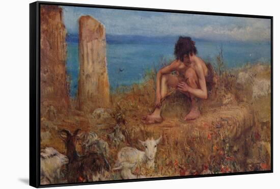 The Goatherd, 1895-John MacAllan Swan-Framed Stretched Canvas