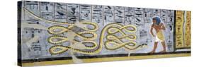 The God Atum Fighting the Serpent Apophis-null-Stretched Canvas