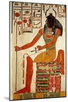 The God, Khepri, from the Tomb of Nefertari, New Kingdom (Wall Painting)-null-Mounted Giclee Print