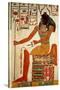 The God, Khepri, from the Tomb of Nefertari, New Kingdom (Wall Painting)-null-Stretched Canvas