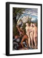 The God Mercury Waking Paris to Judge the Contest of the Golden Apple-Lucas Cranach the Elder-Framed Giclee Print