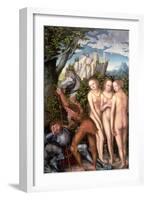 The God Mercury Waking Paris to Judge the Contest of the Golden Apple-Lucas Cranach the Elder-Framed Giclee Print