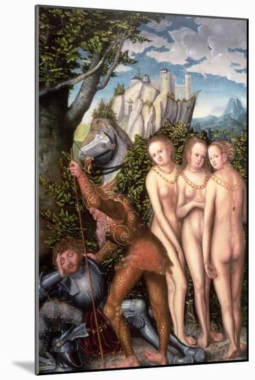 The God Mercury Waking Paris to Judge the Contest of the Golden Apple-Lucas Cranach the Elder-Mounted Giclee Print