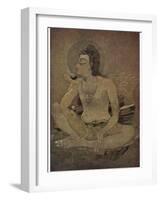 The God Shiva Saves Humanity by Drinking the Pois-Nanda Lal Bose-Framed Photographic Print