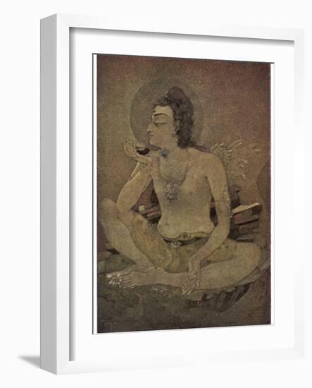 The God Shiva Saves Humanity by Drinking the Pois-Nanda Lal Bose-Framed Photographic Print