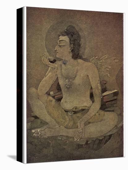 The God Shiva Saves Humanity by Drinking the Pois-Nanda Lal Bose-Stretched Canvas