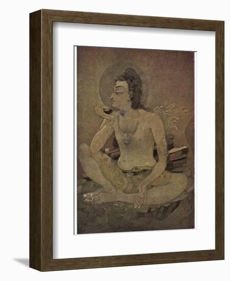 The God Shiva Saves Humanity by Drinking the Pois-Nanda Lal Bose-Framed Photographic Print