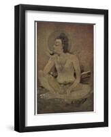 The God Shiva Saves Humanity by Drinking the Pois-Nanda Lal Bose-Framed Photographic Print