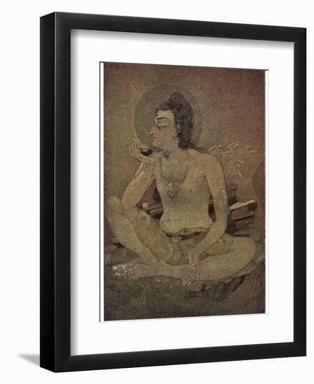 The God Shiva Saves Humanity by Drinking the Pois-Nanda Lal Bose-Framed Photographic Print