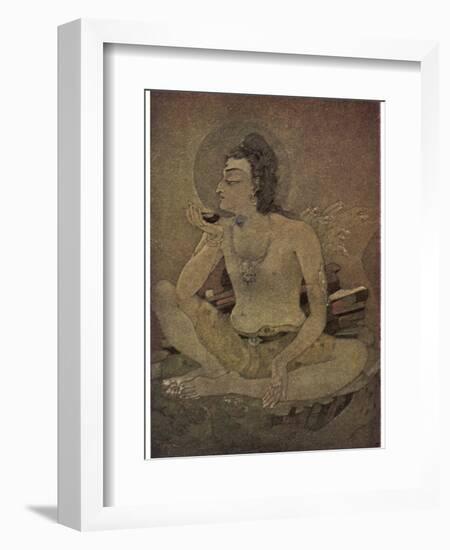 The God Shiva Saves Humanity by Drinking the Pois-Nanda Lal Bose-Framed Photographic Print