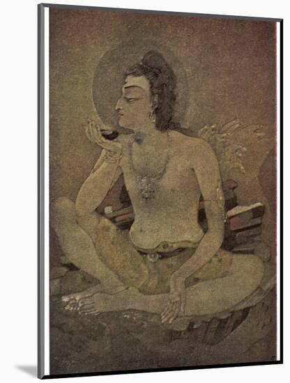 The God Shiva Saves Humanity by Drinking the Pois-Nanda Lal Bose-Mounted Photographic Print