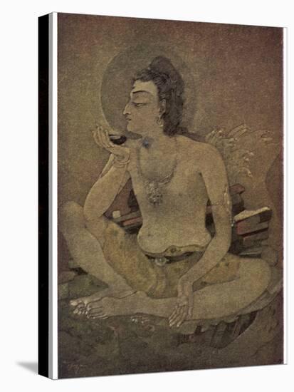 The God Shiva Saves Humanity by Drinking the Pois-Nanda Lal Bose-Stretched Canvas