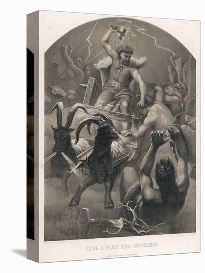 The God Thor Fights the Giants-M.e. Winge-Stretched Canvas