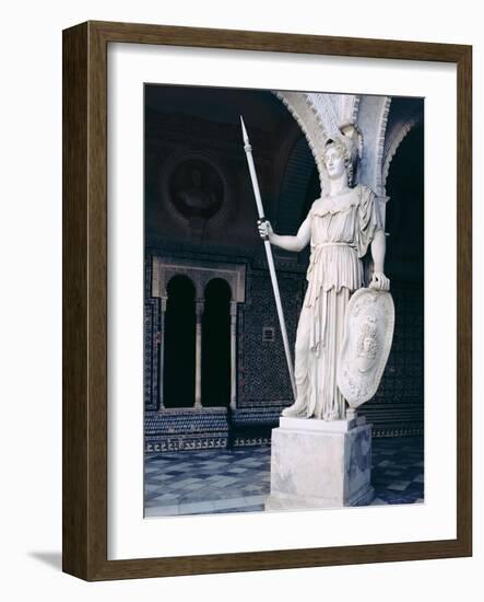 The Goddess Athena, from the Main Courtyard of the Casa De Pilatos, Sevilla (Photo)-null-Framed Giclee Print