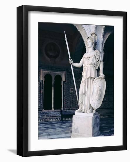 The Goddess Athena, from the Main Courtyard of the Casa De Pilatos, Sevilla (Photo)-null-Framed Giclee Print