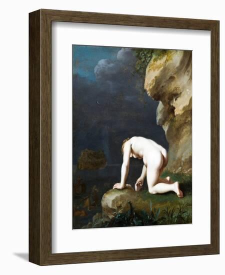 The Goddess Calypso Rescues Ulysses, 1630-Cornelis van Poelenburgh-Framed Giclee Print