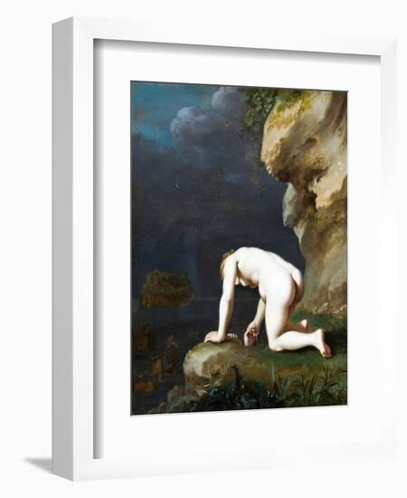 The Goddess Calypso Rescues Ulysses, 1630-Cornelis van Poelenburgh-Framed Giclee Print