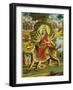 The Goddess Durga Color Lithograph-Bettmann-Framed Giclee Print