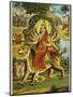 The Goddess Durga Color Lithograph-Bettmann-Mounted Premium Giclee Print