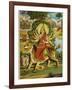 The Goddess Durga Color Lithograph-Bettmann-Framed Giclee Print