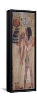 The Goddess Hathor Placing the Magic Collar on Seti I (circa 1394-1279 BC)-null-Framed Stretched Canvas