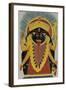 The Goddess Kali. Kalighat Style. Calcutta, India, 1845-null-Framed Giclee Print