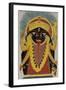 The Goddess Kali. Kalighat Style. Calcutta, India, 1845-null-Framed Giclee Print