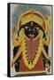 The Goddess Kali. Kalighat Style. Calcutta, India, 1845-null-Framed Stretched Canvas