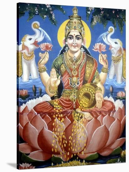 The Goddess Lakshmi-null-Stretched Canvas
