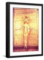 The Goddess Selket on the Canopic Shrine, from the Tomb of Tutankhamun-Egyptian 18th Dynasty-Framed Giclee Print